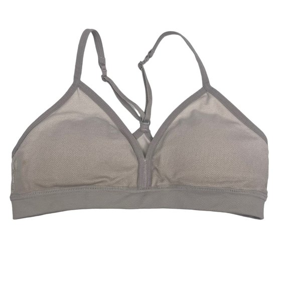 Hanes Other - Hanes Girls Gray Racerback Training Sports Bra Adjustable Straps Size Large